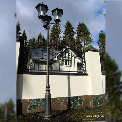 парковый пушкинский светильник Бремен в поселке - 5