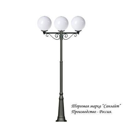 парковый фонарь с тремя шарами - 104